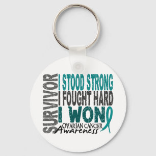Ovarian Cancer Survivor 4 Key Ring