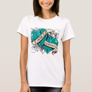 Ovarian Cancer Survivor Dual Hearts T-Shirt