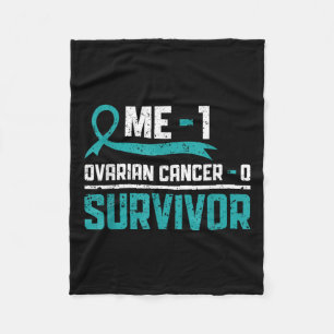 Ovarian Cancer Survivor Ovarian Cancer Warrior Fleece Blanket