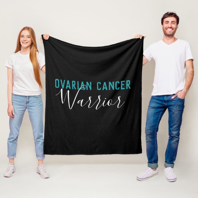 Ovarian Cancer Warrior Fleece Blanket (In Situ)