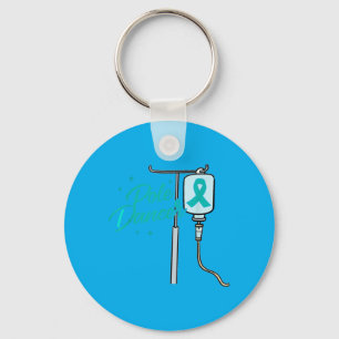 Ovarian Cancer Warrior Survivor Chemo Day Funny le Key Ring