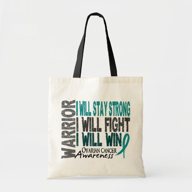 Ovarian Cancer Warrior Tote Bag (Front)