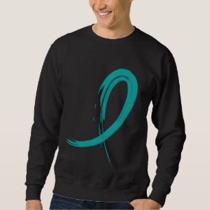 Ovarian Cancer's Teal Ribbon A4 Sweatshirt