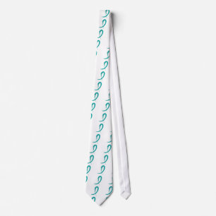 Ovarian Cancer's Teal Ribbon A4 Tie