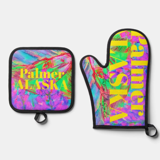 Oven Mitt and Pot Holder Oven Mitt & Pot Holder Set (Front)