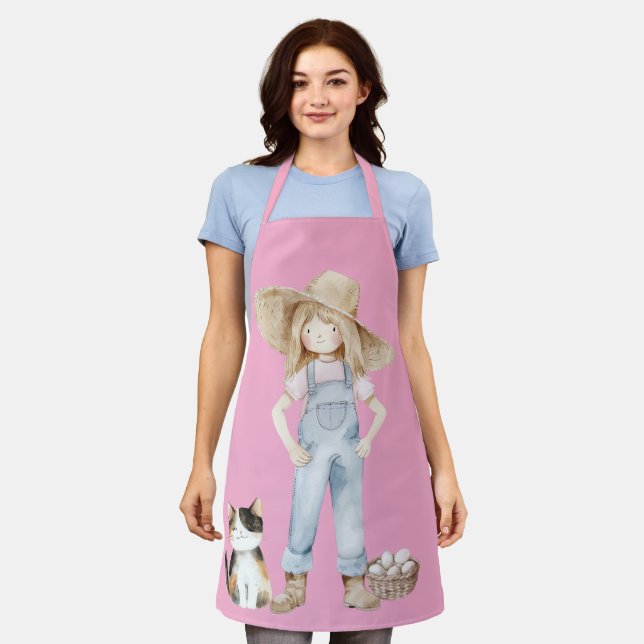 Oven Mitt and Pot Holders Apron (Worn)