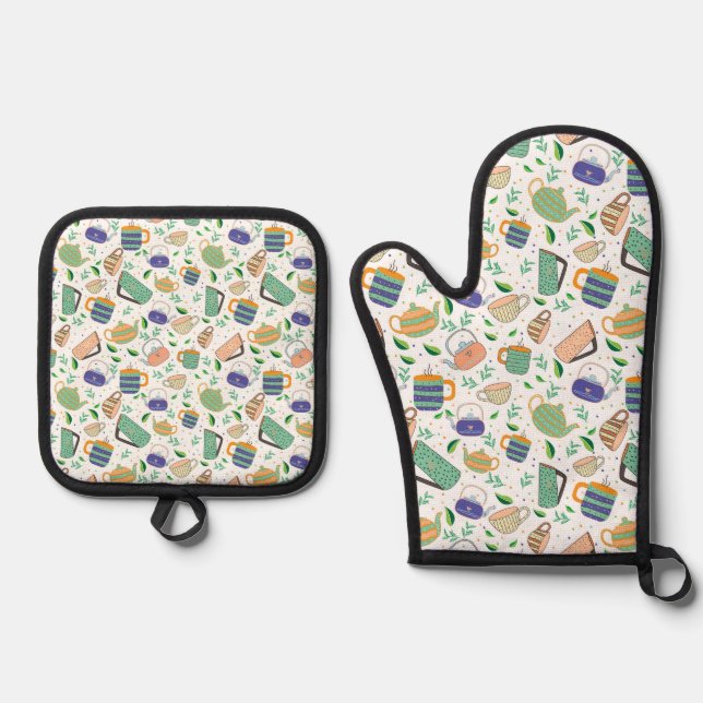 Oven Mitt and Pot Holders Oven Mitt & Pot Holder Set (Front)