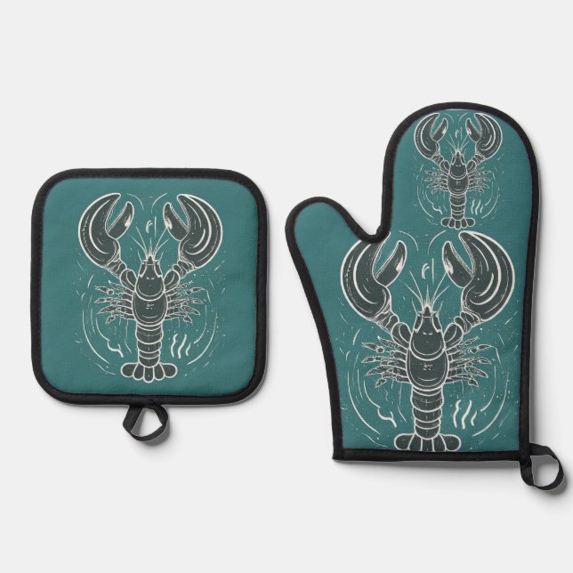 Oven Mitt and Pot Holders Oven Mitt & Pot Holder Set (Front)
