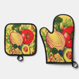 Oven Mitt and Pot Holders Oven Mitt & Pot Holder Set