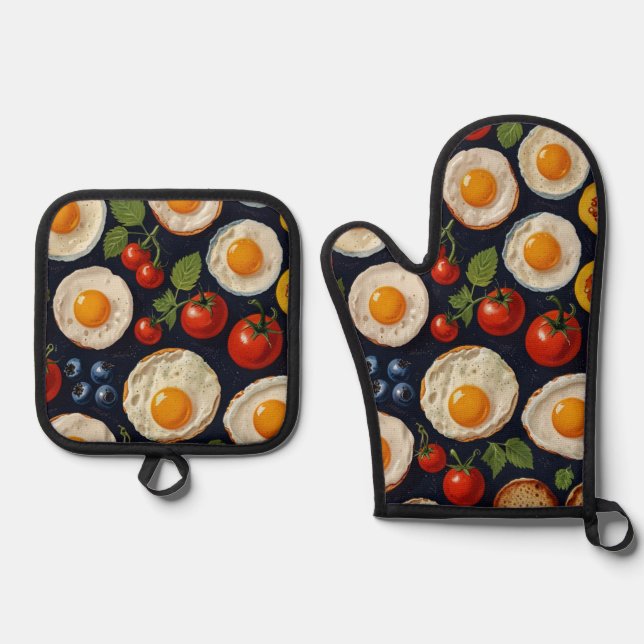 Oven Mitt and Pot Holders Oven Mitt & Pot Holder Set (Front)