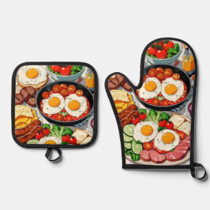 Oven Mitt and Pot Holders Oven Mitt & Pot Holder Set