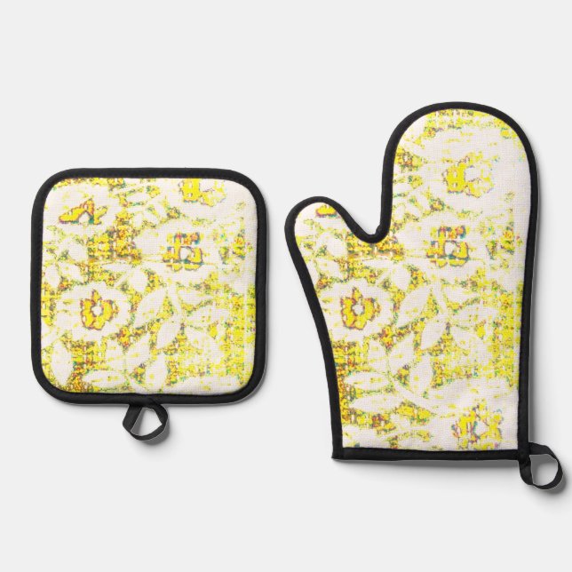 Oven Mitt and Pot Holders Oven Mitt & Pot Holder Set (Front)
