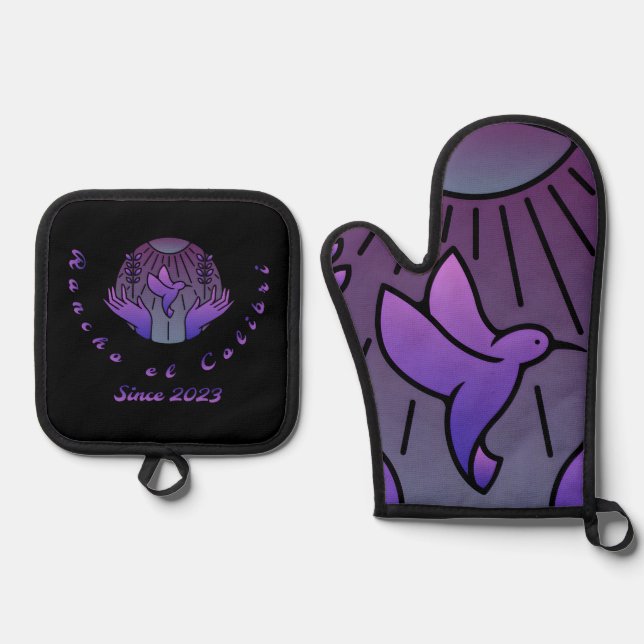 Oven Mitt and Pot Holders Oven Mitt & Pot Holder Set (Front)