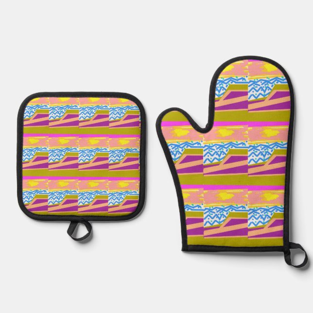 Oven Mitt and Pot Holders Oven Mitt & Pot Holder Set (Front)