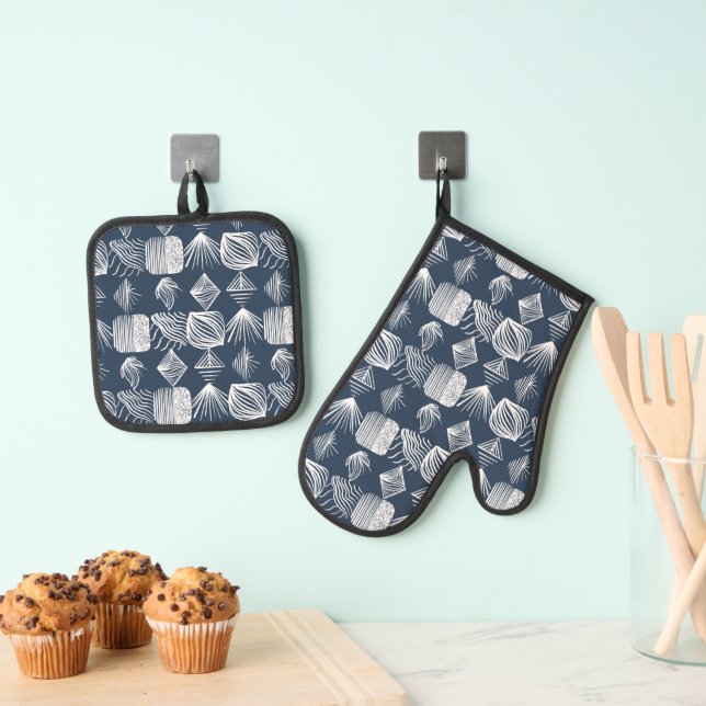 Oven Mitt and Pot Holders Oven Mitt & Pot Holder Set (Insitu(Hanging))