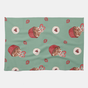 Oven Mitt and Pot Holders sweet pattern Tea Towel