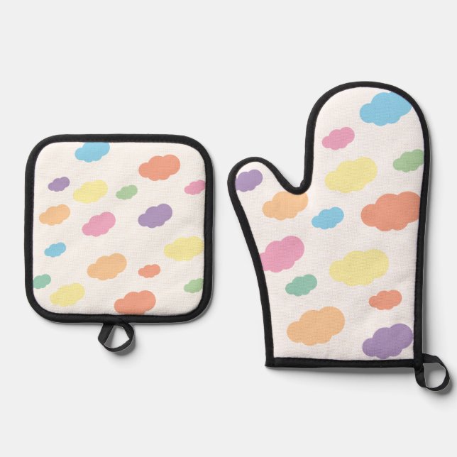 Oven pitt and Pot Holder Oven Mitt & Pot Holder Set (Front)