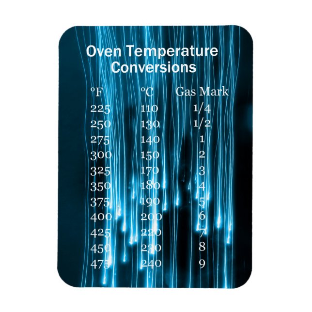 Oven Temperature Conversion Chart Magnet (Vertical)