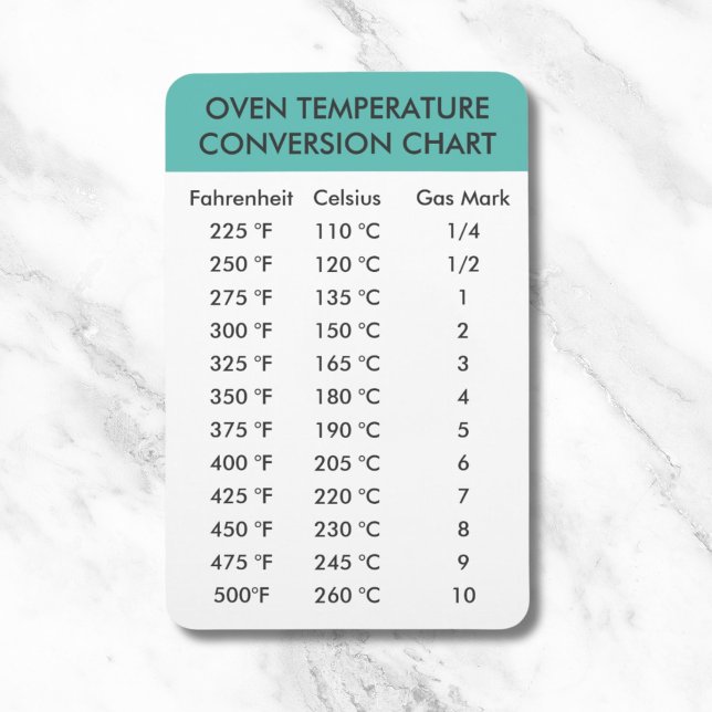 oven temperature conversion chart  magnet (oven temperature conversion chart magnet)