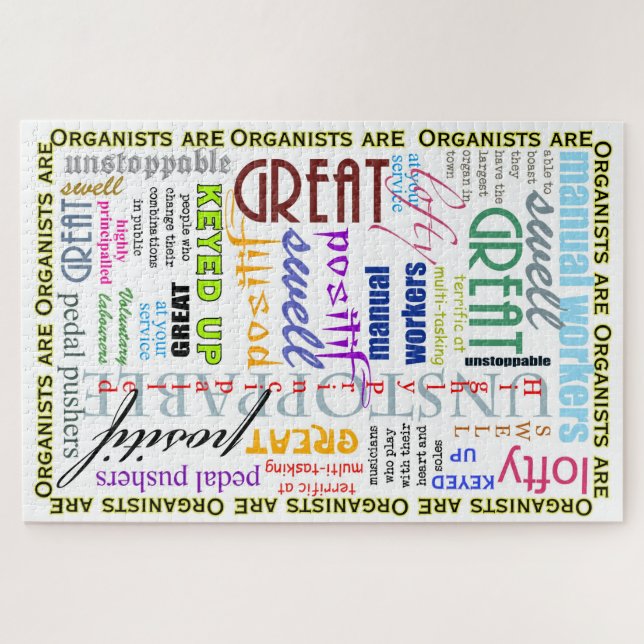 Over 1000 piece fun puzzle for organists (Horizontal)