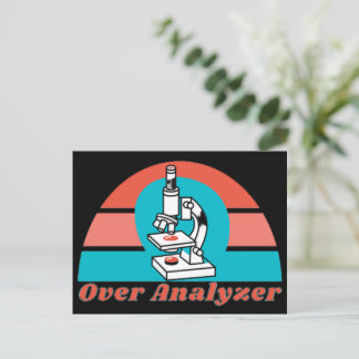 Over Analyzer - Microscopic Lab Tech Postcard