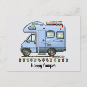 Over Cab Camper RV Postcard