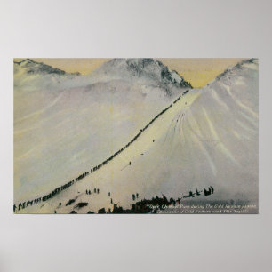 Over Chilkoot Pass During Gold Rush, Alaska Poster