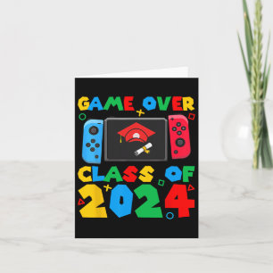 Over Cl Of 2024 Video Gamer Students Funny Graduat Card