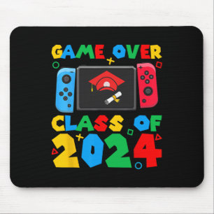 Over Cl Of 2024 Video Gamer Students Funny Graduat Mouse Pad