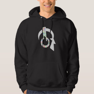 Over Ear Headphone Full Of Music, Crotchet & Clefs Hoodie