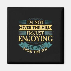 Over Hill View Top Retired Grandparents Birthday R Magnet
