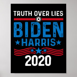Over Lies Joe Biden Vice President Harris Poster