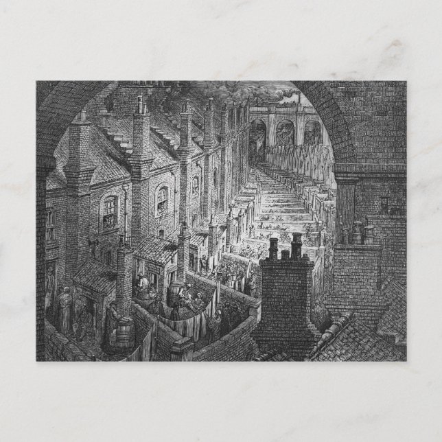 Over London - By Rail Postcard (Front)