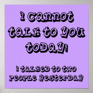 Over My Introvert Limit Funny Poster Sign