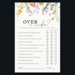 Over or Under Bridal Shower Game Wildflowers  Flyer<br><div class="desc">Lots of fun with this Bridal Shower Game! Great also for Bachelorette,  Hen Party,  couple showers, ...  Find matching items and more options in my shop or contact me.</div>
