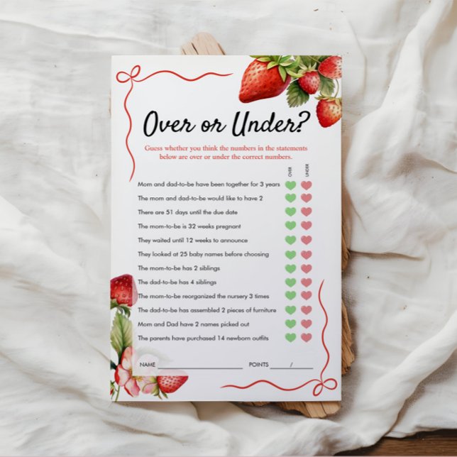 Over or Under Game |  Baby Shower Game (Creator Uploaded)