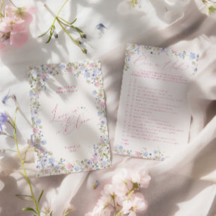 Over or under? Pink Floral Bridal Shower Game