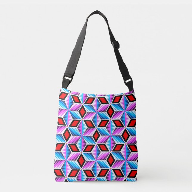 Over-Print Cross Body Bag – Medium | Vibrant Digit (Front)