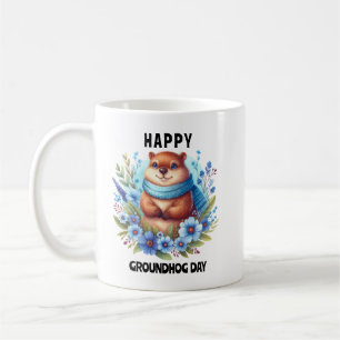 Over Rated? Watercolor Celebrating Groundhog Day  Coffee Mug