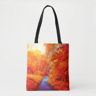 Over Saturated Orange and Yellow Autumn Leaves Tote Bag