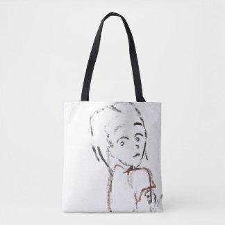 Over Shoulder Peek Tote Bag