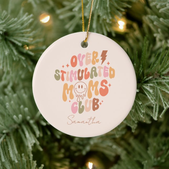 Over-Stimulated Moms Ceramic Ornament (Tree)