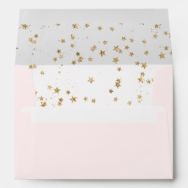 Over The Gold Moon Boho Pink Envelope (Back (Bottom))