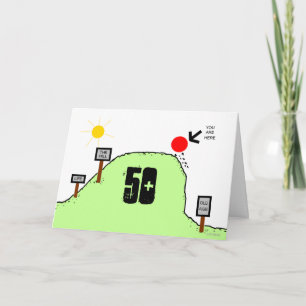 Over The Hill-50th Birthday-Personalize It Card