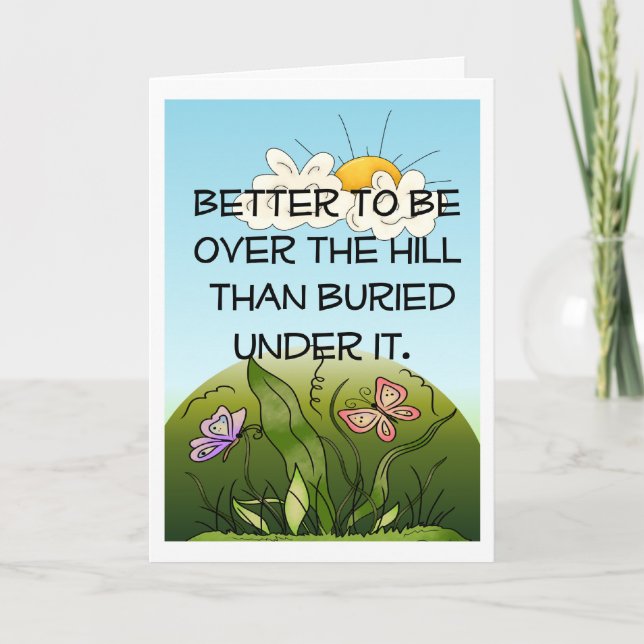 Over the Hill Birthday Card (Front)