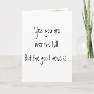 Over the hill - birthday card