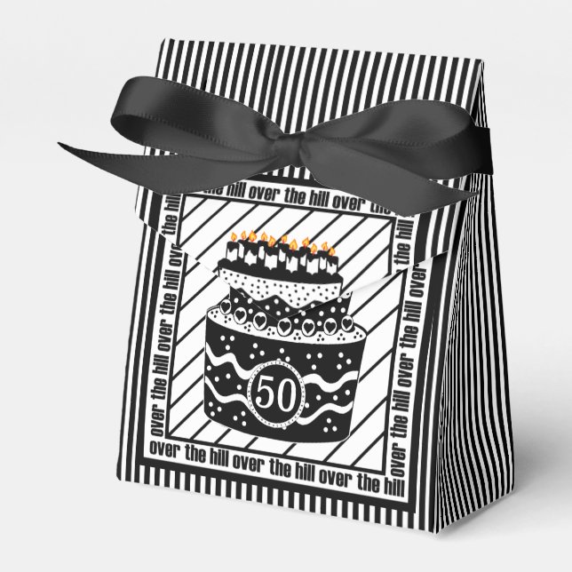 Over The Hill Birthday Favour Box (Front Side)