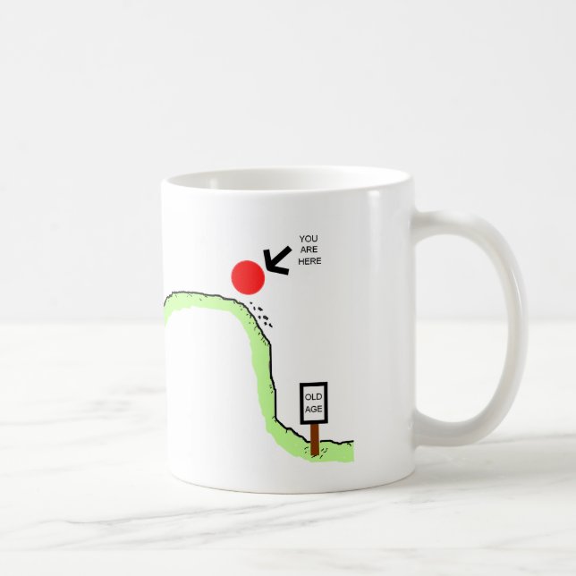 Over The Hill - Birthday Humour Coffee Mug (Right)