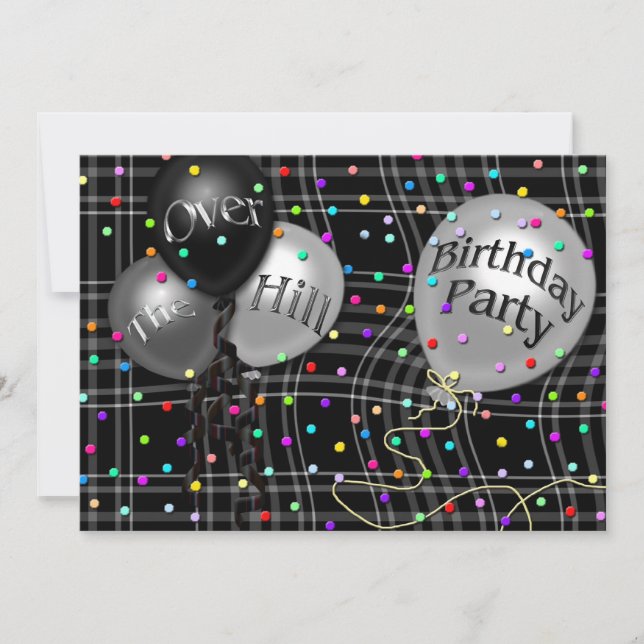 OVER THE HILL - BIRTHDAY PART INVITATION (Front)