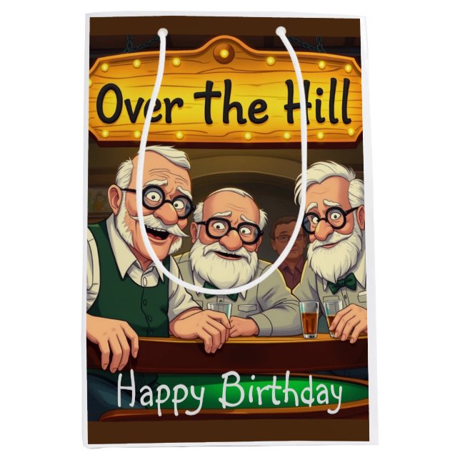Over The Hill Club Medium Gift Bag (Front)